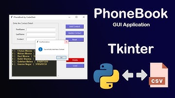 Python GUI | Tkinter | PhoneBook | Project
