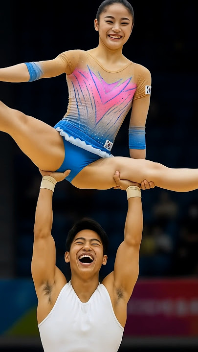 Unbelievable Flip and Kiss Gymnastics Moment! #figureskating #icedance #shorts