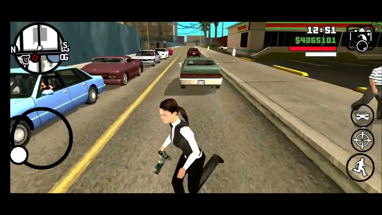 GTA San Andreas: Millie trying to picturing at the street