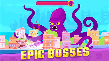 Bowmasters  - Gameplay Walkthrough Part - 1  ( Android, Ios) All Character Unlock Boss Fight