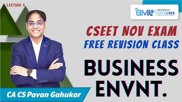 CSEET FREE LIVE Revision | Business Environment | CA CS Pavan Gahukar | Lecture 04