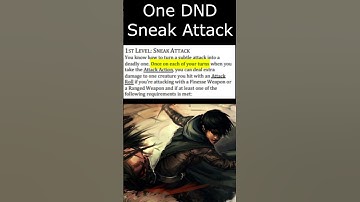 Sneak Attack Nerf? - One DND