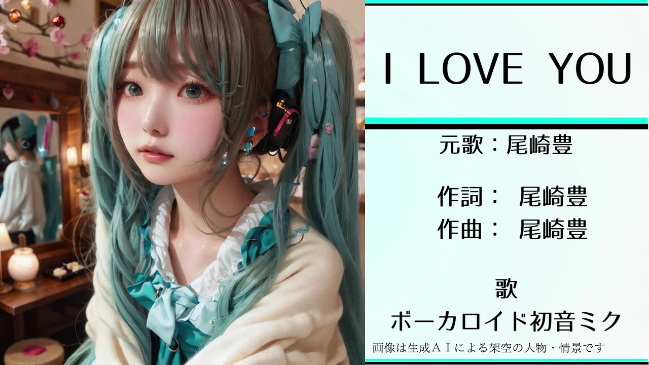 初音ミクが歌う「I LOVE YOU」（尾崎豊）【カバー】【Ver.1最新