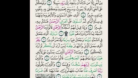 الجزء 19 سورة الفرقان و سورة الشعراء و سورة النمل الشيخ سعد الغامدي المصحف المرئي