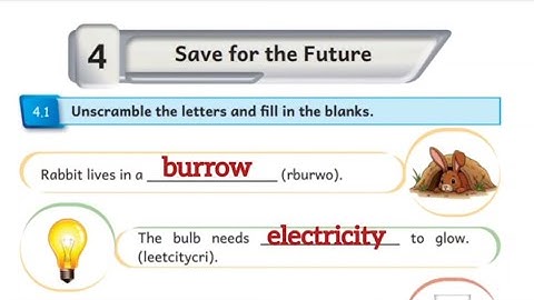 4th std EE English workbook answer term 2 save for the future 