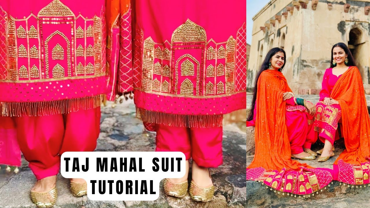 करवा चौथ special | ताज महल suit tutorial