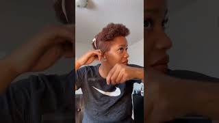 ATTEMPTS to slick down TWA hair p.1| #shorts #hairstyle #beauty