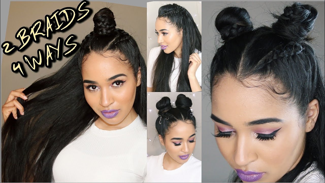 2 Braids 4 Hairstyles Natural Hairstyles For Long Hair By Lana
