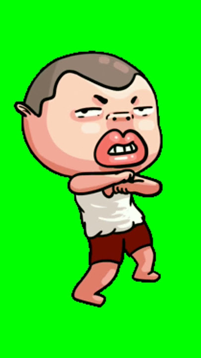 Green screen kartun joget lucu