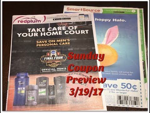 3/19/17 – Sunday Coupon Insert Preview – 2 Inserts: Red Plum Unilever + SmartSource