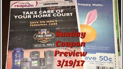 3/19/17 - Sunday Coupon Insert Preview - 2 Inserts: Red Plum Unilever + SmartSource