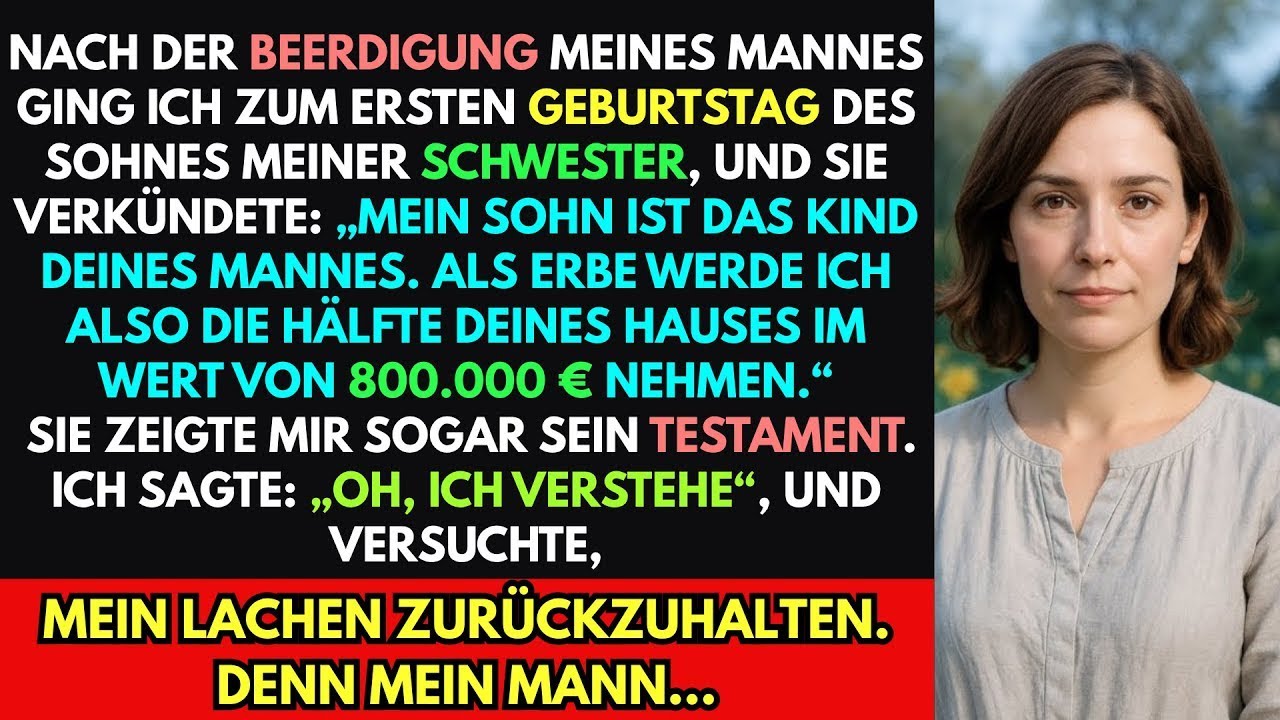 Nach der Beerdigung meines Mannes enthüllte meine Schwester ihr Sohn ist sein Kind und das Testament