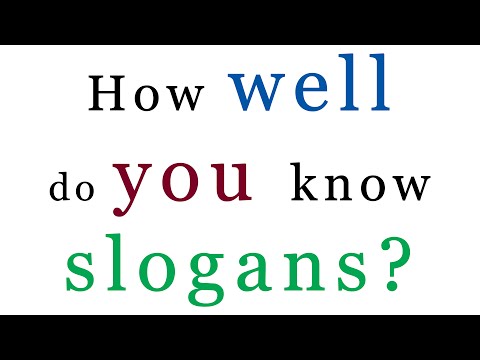 Slogan test / Slogan Quiz - How many company and product slogans do you know?