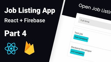 Job Listing App | React js project (Hooks, Material UI, Firebase) - Part 4