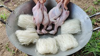 Tasty Glass Noodle Fried Quail Recipe / Kdeb Cooking