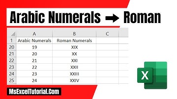 How to Convert Arabic Numeral to Roman Numeral In Excel