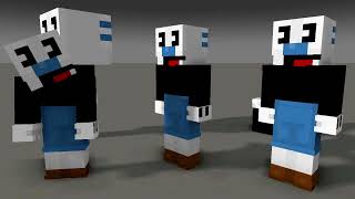 Cuphead and his pal Mugman but it's Minecraft