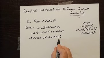 Difference Quotient for A quadratic function