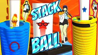 STAR ⭐ is smashing, bumping and bouncing in the STACK BALL HELIX PLATFORM screenshot 4