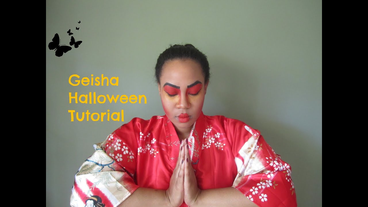 Geisha Girl Halloween Makeup Tutorial Costume YouTube