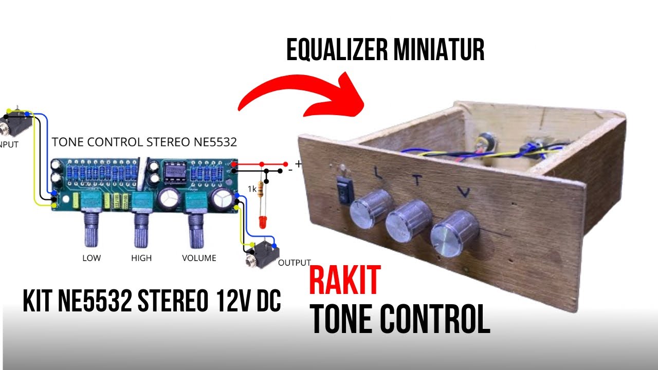 Rakit Tone Control Stereo Equalizer Crossover aktif Miniatur sound ...