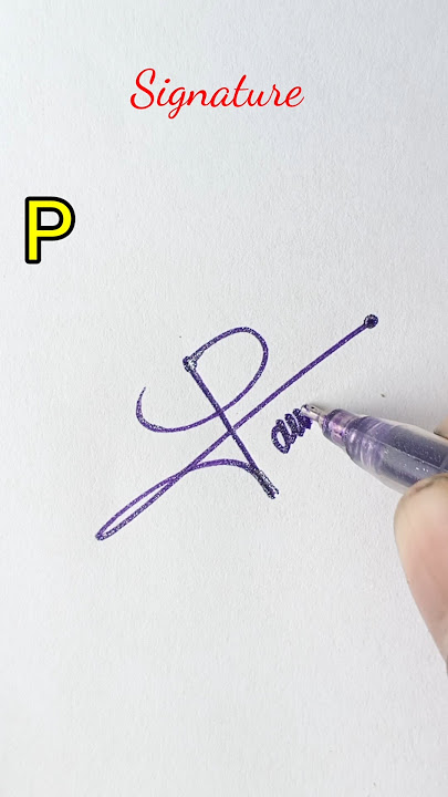 Stylish P signature #stylishsignature #calligraphy