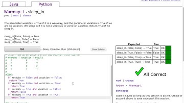 CodingBat - sleep_in (Python)