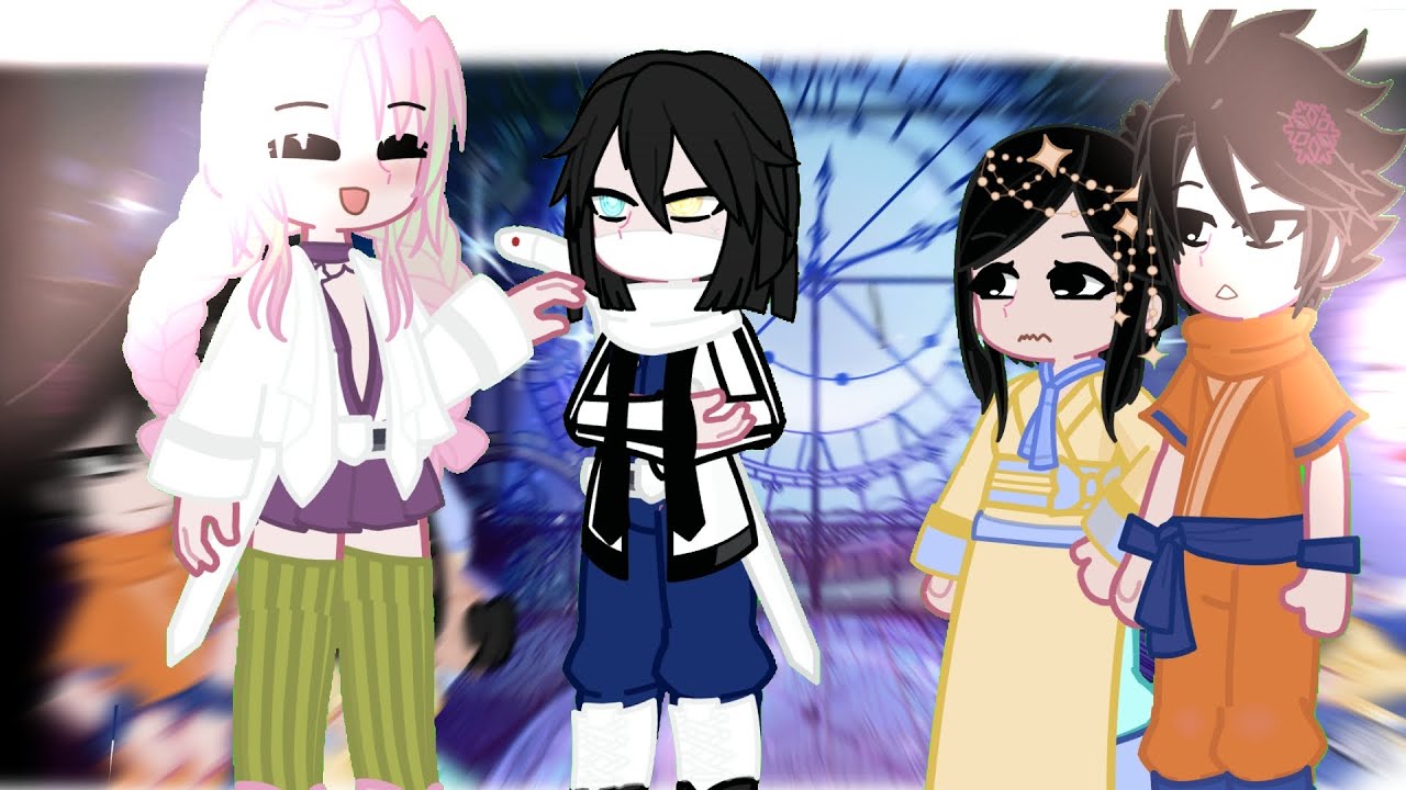 💞 Dragón ball 💞 💗reaccionan a Goku y Milk son Iguro y Mitsuri 💗