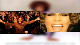 Whitney Houston - Step By Step (Music Video Comparison)