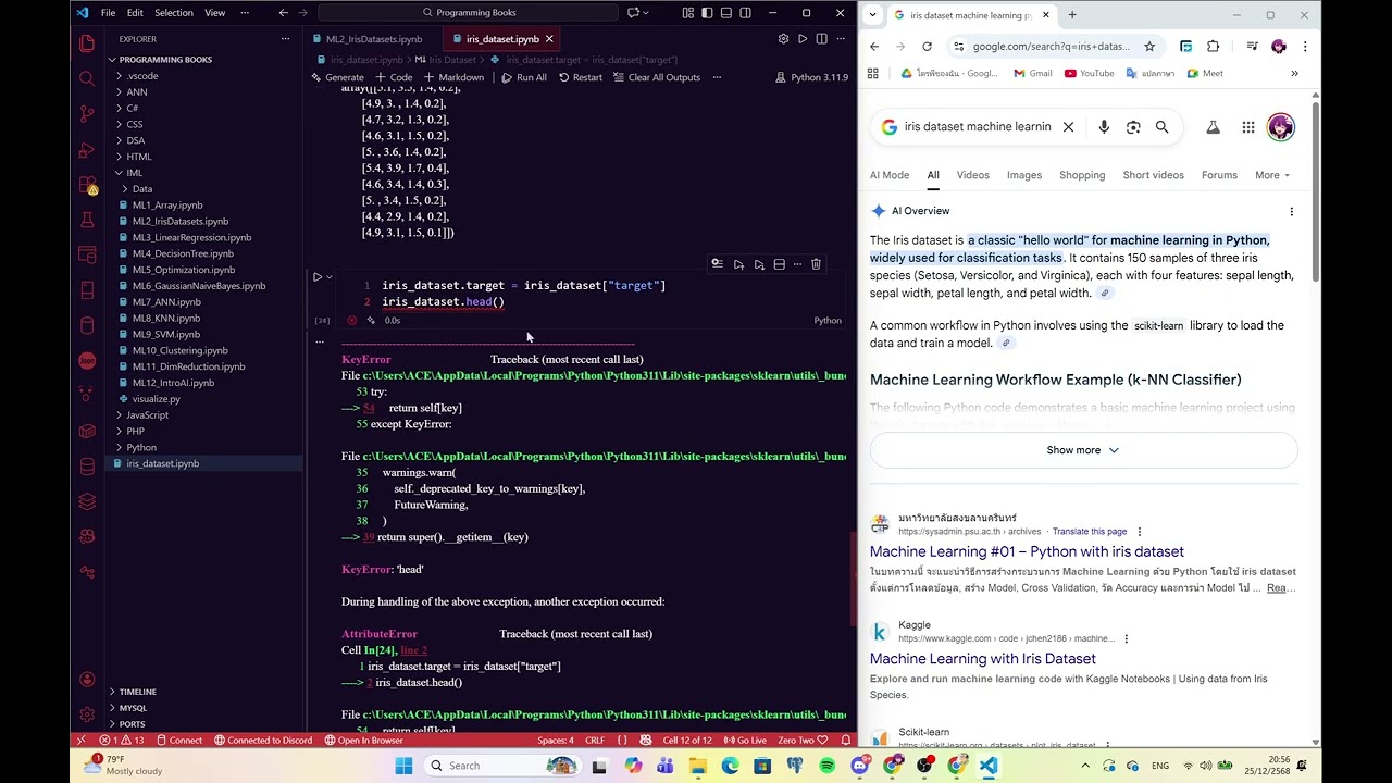 Python (programming tutorial) Machine Learning - Iris Dataset