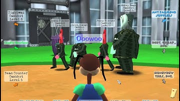 Toontown Rewritten – 4 Cogs Walking Together
