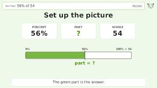 What is 56% of 54? Step-by-Step Percent Video
