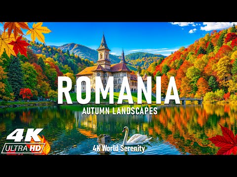 Есен в Румъния 4K Карпати Трансилвания и замъци сияещи в есенна светлина