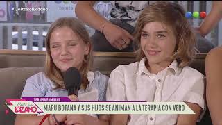 Maru Botana con sus hijas e hijos en el diván de Vero - Cortá por Lozano 2020