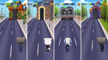 Talking Tom Gold Run: Officer Tom,Agent Angela,Deputy Hank,Agent Tom (Android/iOS) Gameplay