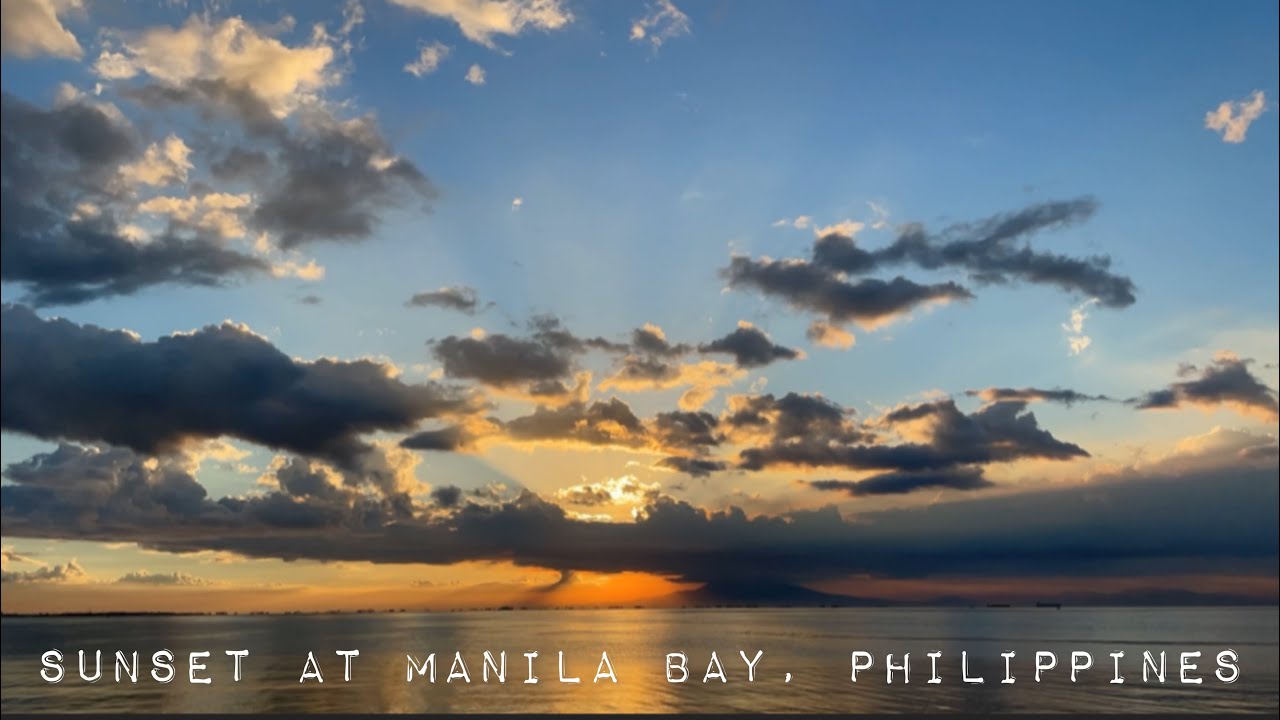 Sunset at Manila Bay | Baywalk Park Timelapse | Zen Ocean Waves Sounds