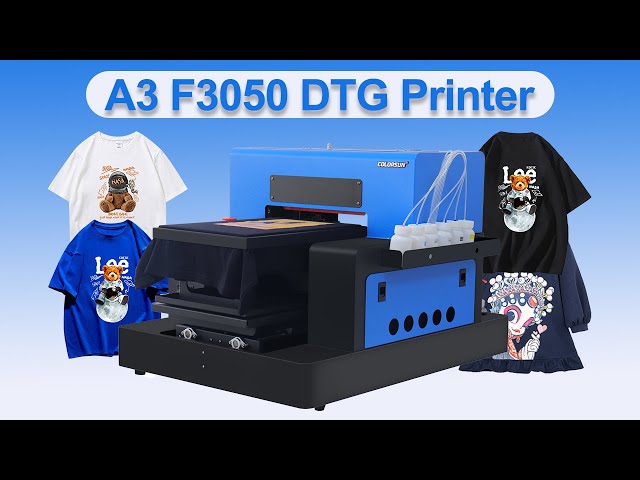 Colorsun New A3+ Size F3050 digital direct to garment dtg T-shirt