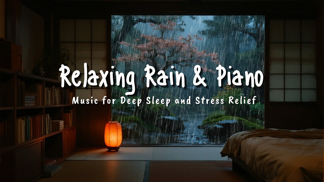 Fall Asleep Fast with Soft Rain 🌙 Calm Piano Music for Deep Sleep and Relaxation
