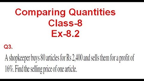 NCERT Solution CLASS-8(VIII) Mathematics CHAPTER-8 Comparing Quantities  Ex-8.2 Q3 @bhullar
