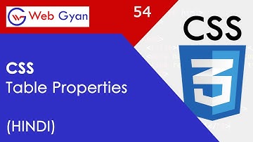 CSS Table Properties Tutorial in Hindi.