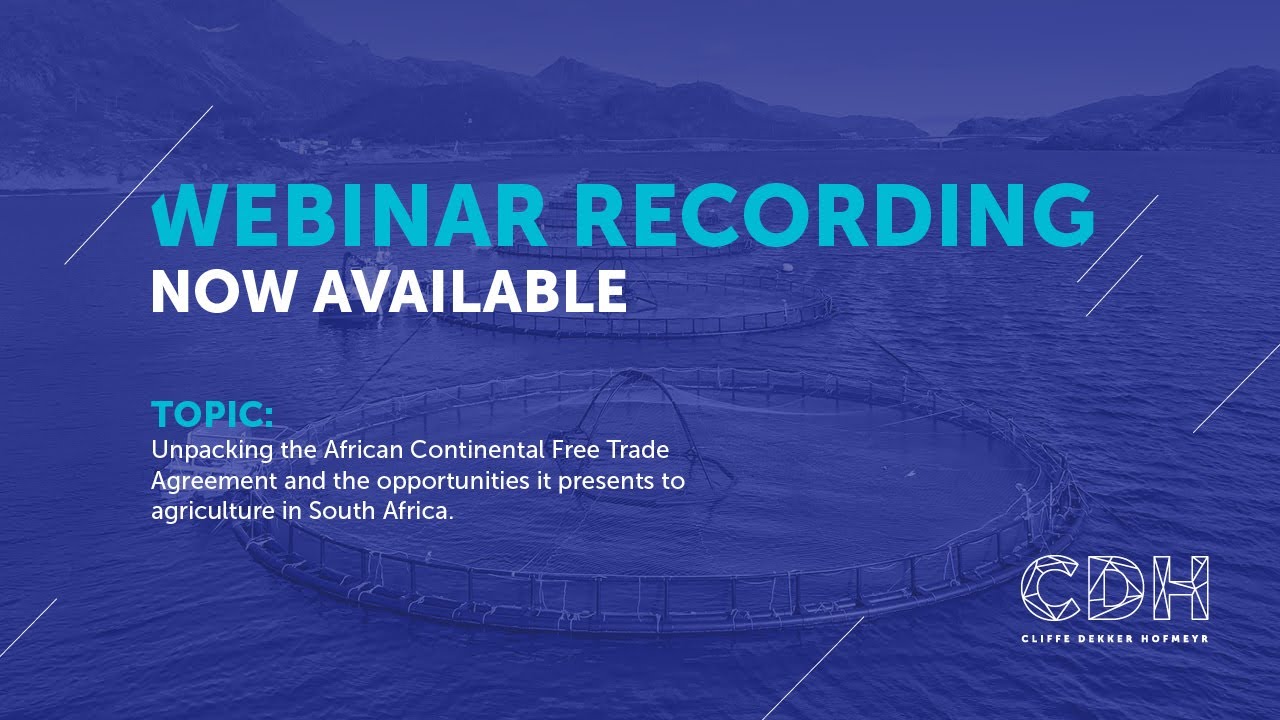 Still from Unpacking the AfCFTA and the opportunities it presents to agriculture in South Africa