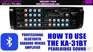 How To Use The Pearlridge Sound KA 31BT Bluetooth Karaoke Mixer Lightyearmusic ✅