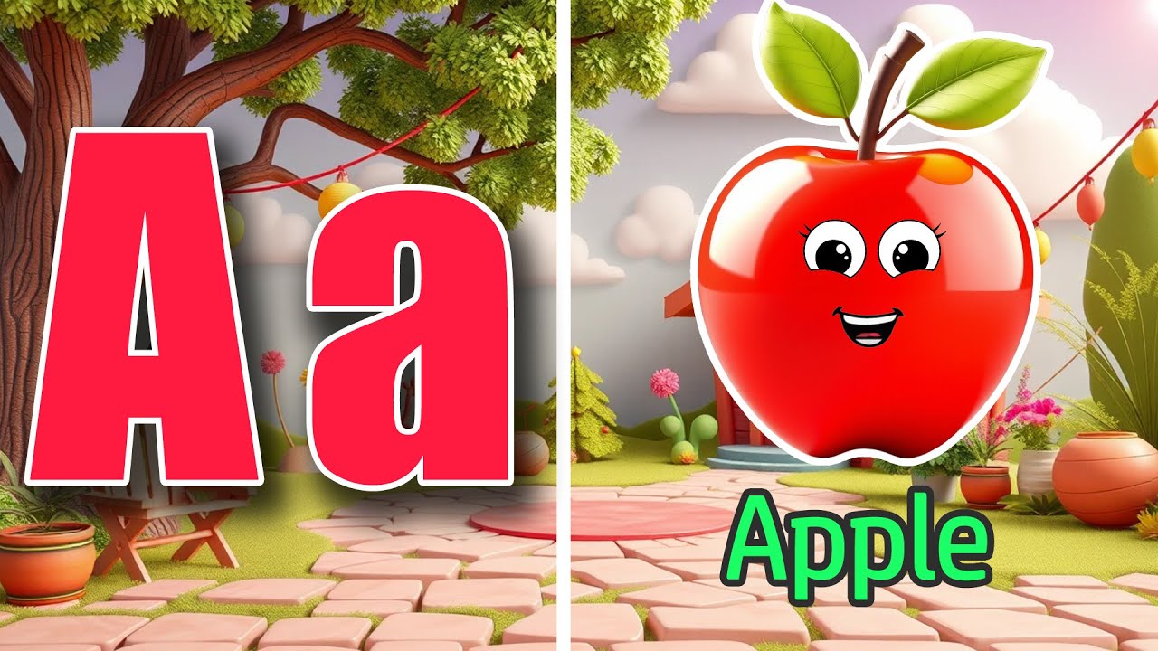 A is for Apple, ABC Phonics Song - Toddler Learning Song, Nursery ...