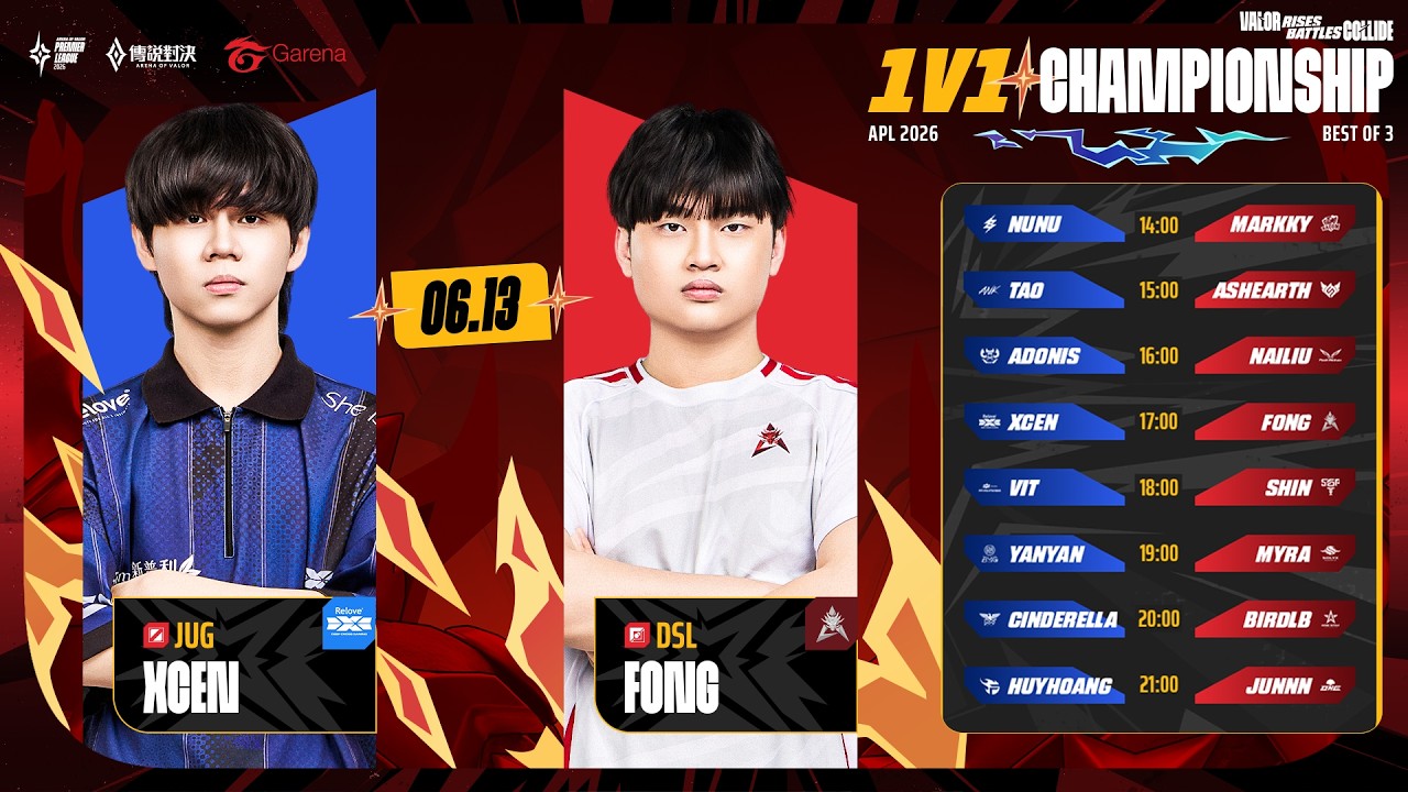APL 2026 1v1單挑賽D1－2026/06/13《Garena傳說對決》