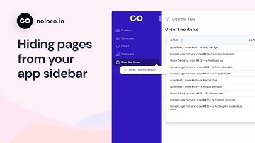 How to hide pages from your Noloco app sidebar