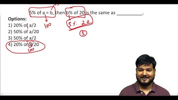 5% of a = b, then b% of 20 is the same as __________....? (#SSCCGL Maths Questions)