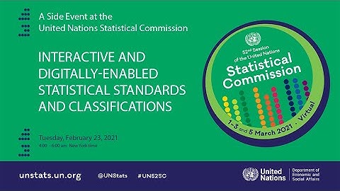Interactive and digitally-enabled statistical standards and classifications