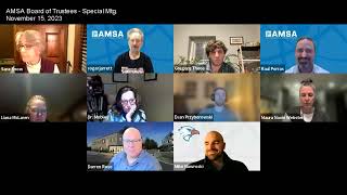 AMSA Board of Trustees Meeting - November 15, 2023 Special Meeting