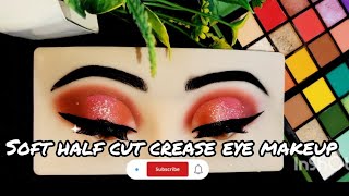 soft half cut crease eyeshadow tutorial ll step by step eyeshadow tutorial for beginners ll #youtube