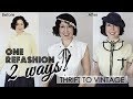 Mens Shirt Refashion to a Simple Ladies Blouse...2 WAYS!!! Thrift to Vintage